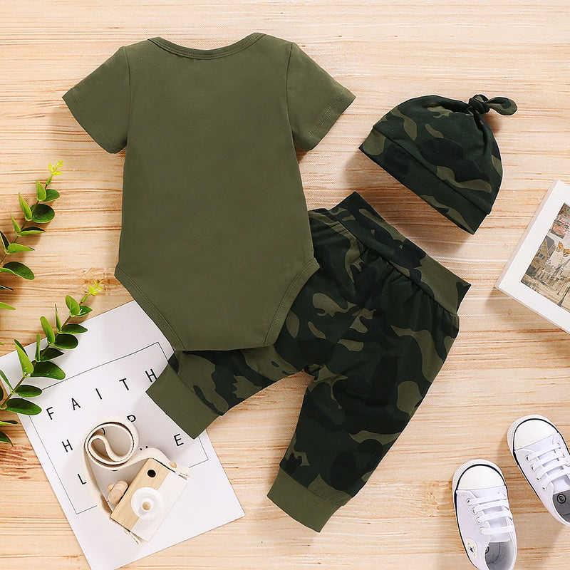 Baby Boy Army Print Bodysuit