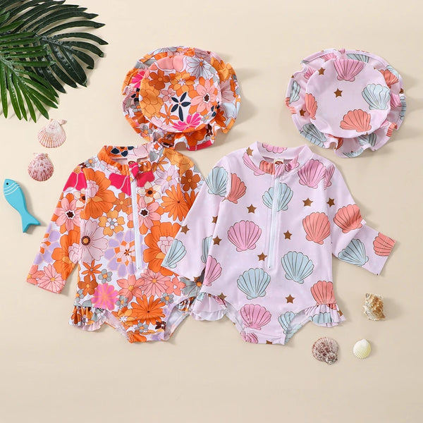 Tropical Blossom Swimsuit Set