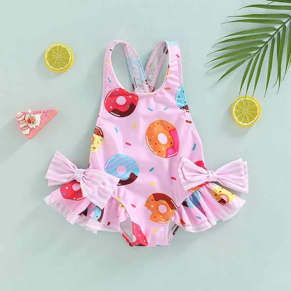 Sweet Treats Ruffled Bowknot Triangle Swimsuit